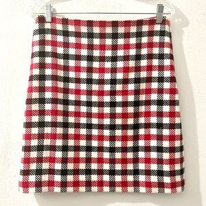 Talbots Red/Black/White Checkered Skirt - 6P